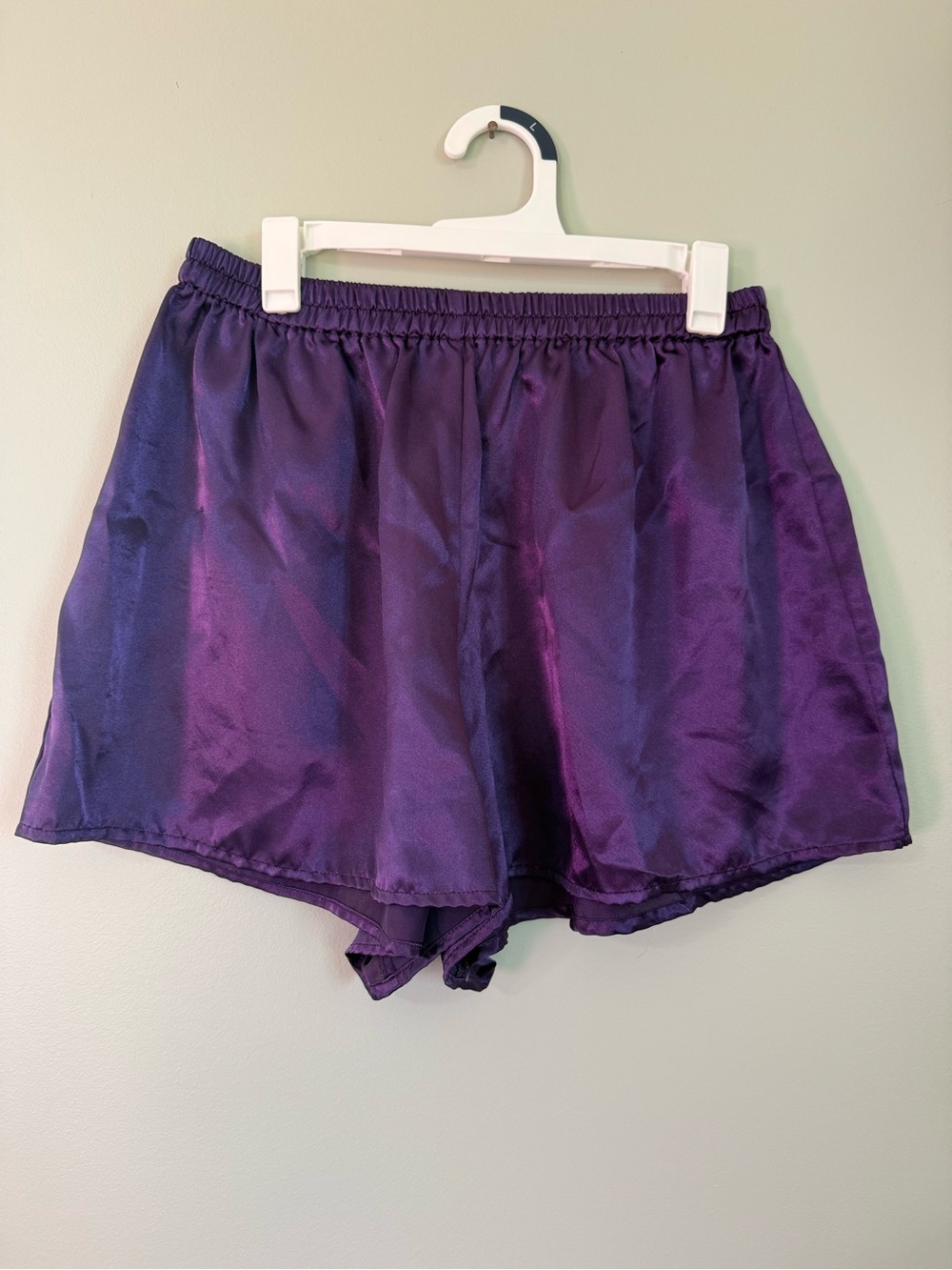 Victoria's Secret Purple Satin Elastic Waist Shorts